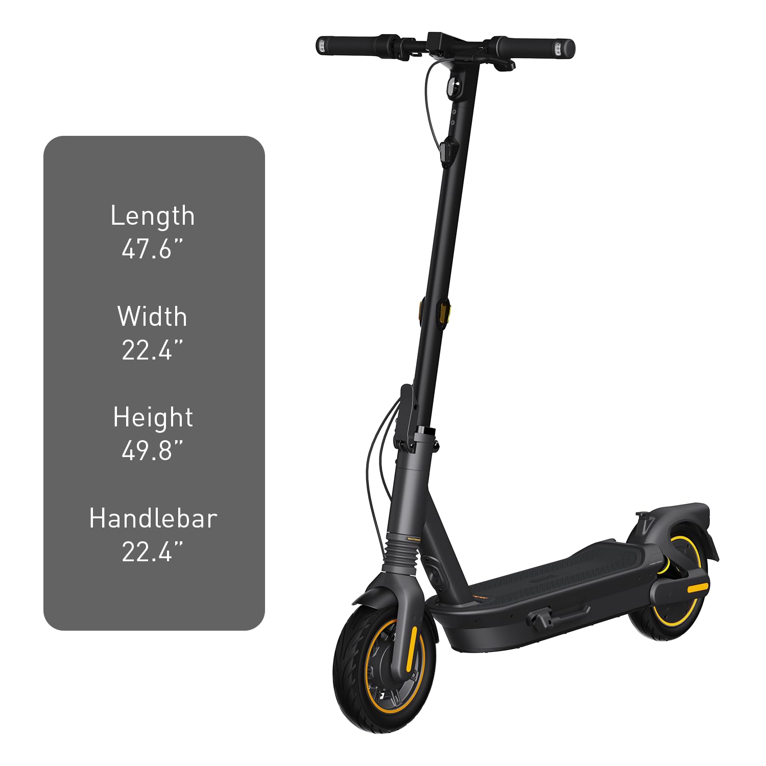 Segway - Max G2 Electric Kick Scooter Foldable w/ 43 Mile Range and 22 MPH Max Speed - Black