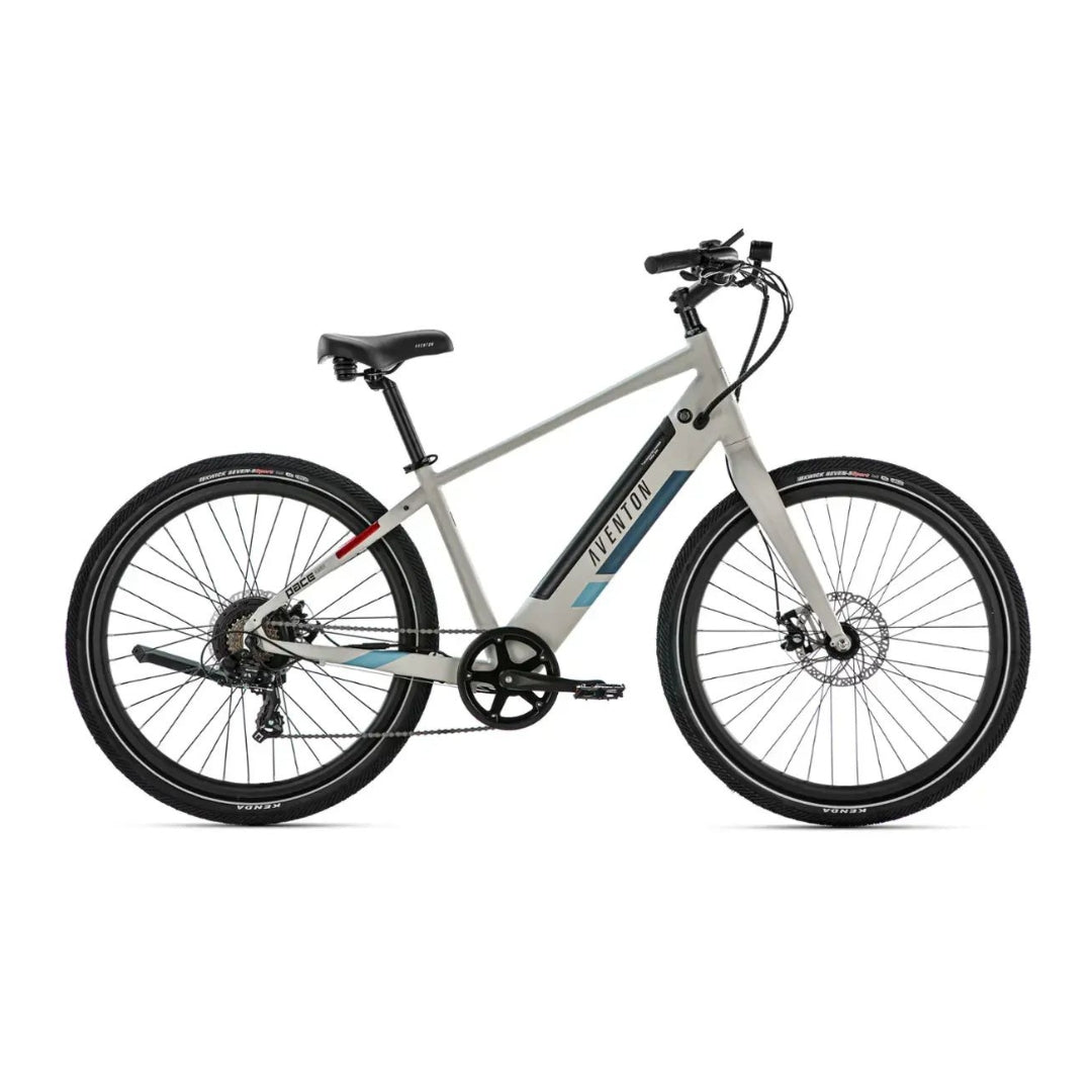 Aventon - Pace 350.2 Step-Over Ebike w/ 40 mile Max Operating Range and 20 MPH Max Speed - Regular - Cloud Grey - P3T001