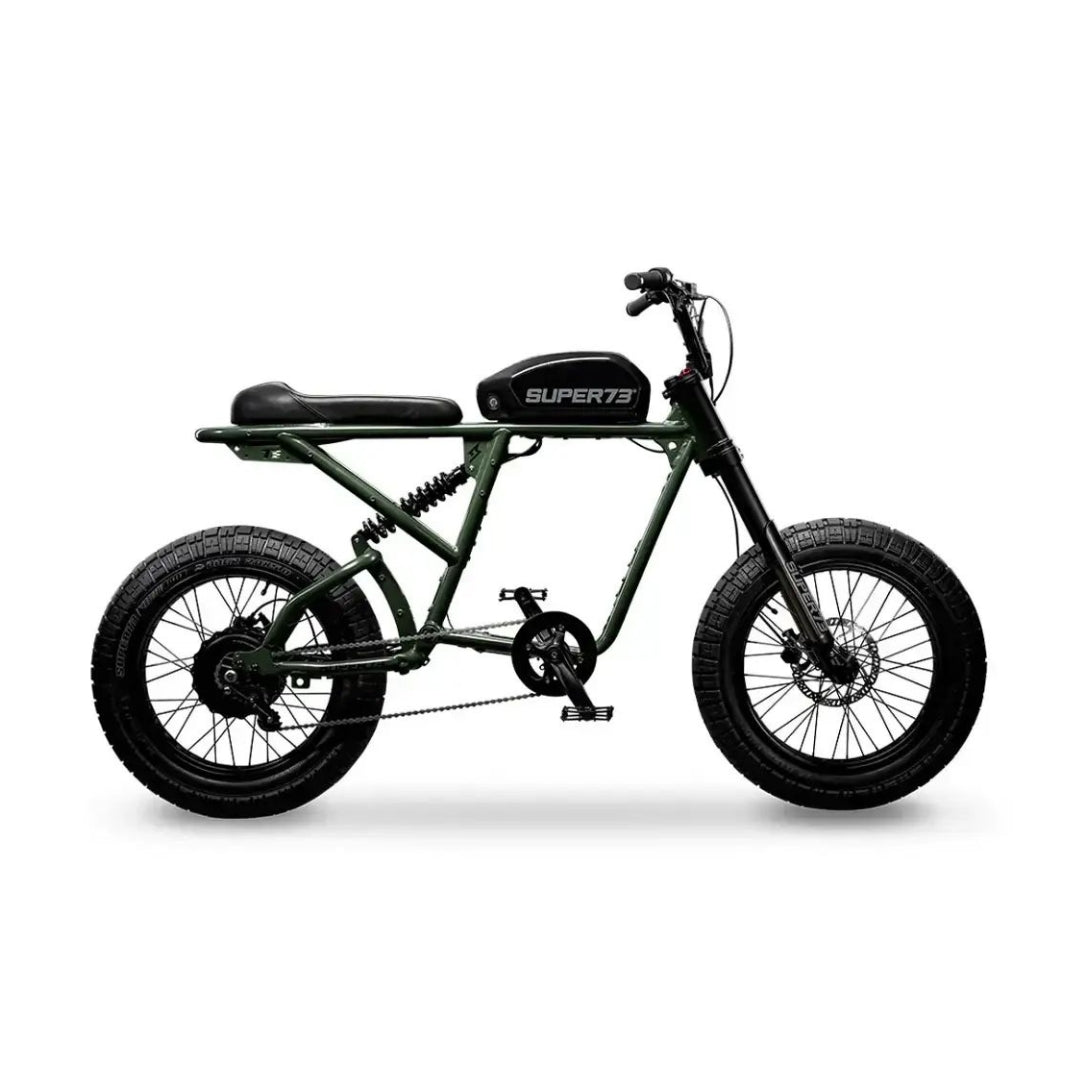 Super73 - R Electric Motorbike w/ 75+ mile max operating range & 28+ mph max speed eBike - Olive - FS-V0030