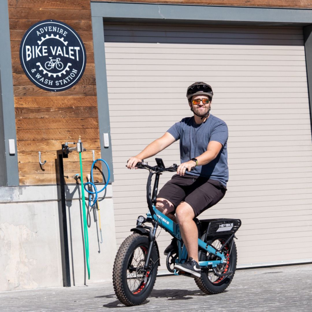 Heybike - Mars Foldable Ebike w/ 48mi Max Operating Range & 20 mph Max Speed- for Any Terrain - Blue - HBK-Mars-U