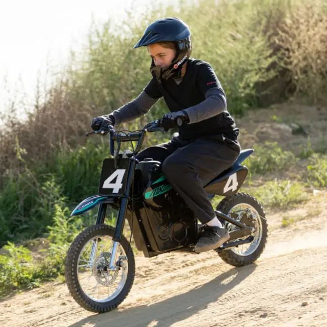 Razor - MX650 Dirt Rocket eBike w/ 10 miles Max Operating Range and 17 mph Max Speed - Black/Teal - 15165045