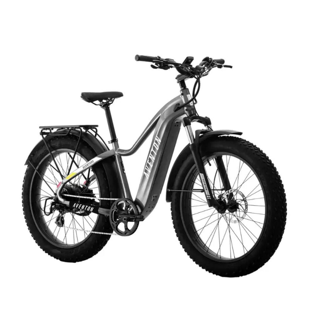 Aventon - Aventure.2 Step-Over eBike w/ up to 60 mile Max Operating Range and 28 MPH Max Speed - Regular - Slate - AVT001