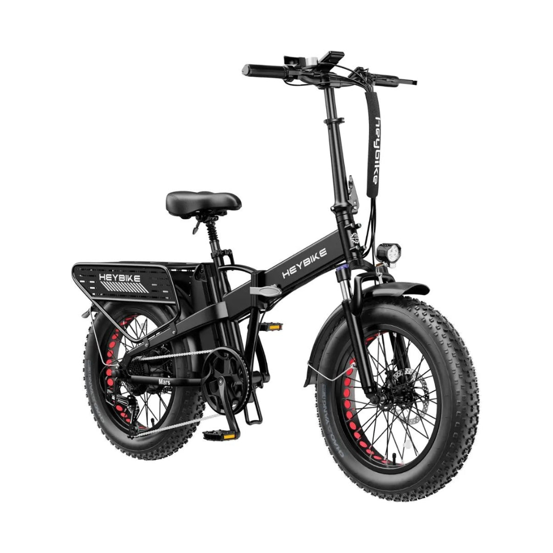 Heybike - Mars 2.0 Foldable eBike w/ 45mi Max Operating Range & 28 mph Max Speed - Black - HBK-Mars-2.2-B