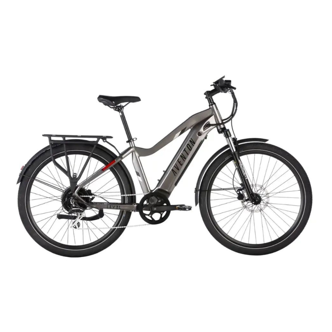 Aventon - Level.2 Commuter Step-Over eBike w/ up to 60 miles Max Operating Range and 28 MPH Max Speed -  Clay Grey - LCT001