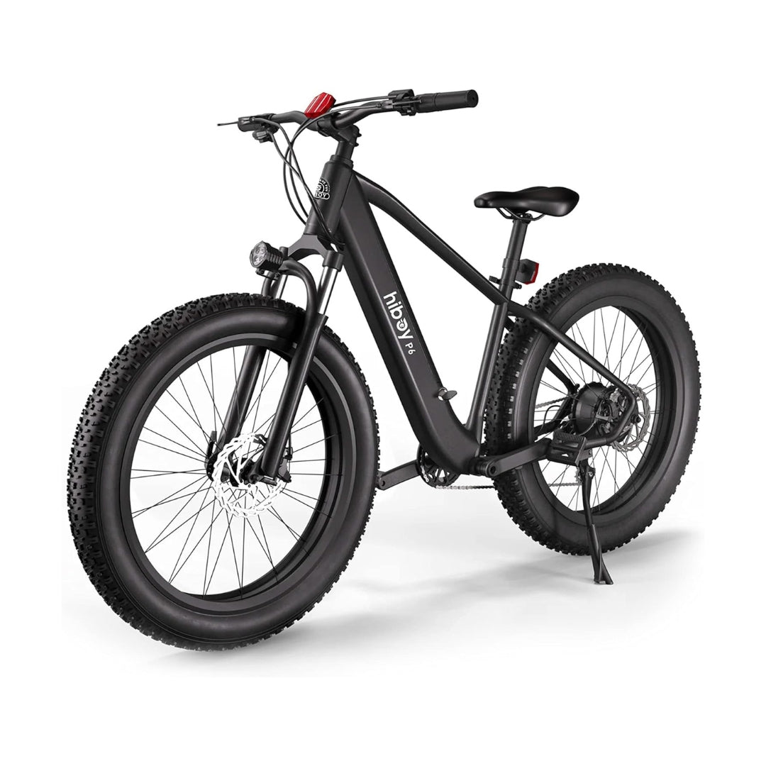 HiBoy - P6 eBike w/ 62.1 mi Max Operating Range & 28 mph Max Speed - Black - P6