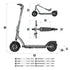 Apollo - Air 2024 Premium Electric Scooter w/43 mi Max Range & 21 mph Max Speed - Space Gray - Excellent Condition