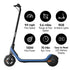 Segway - C2 Lite Kids Kick Scooter w/ up to 5.6mi Range & 9.9 mph Max Speed - Blue - 100501U
