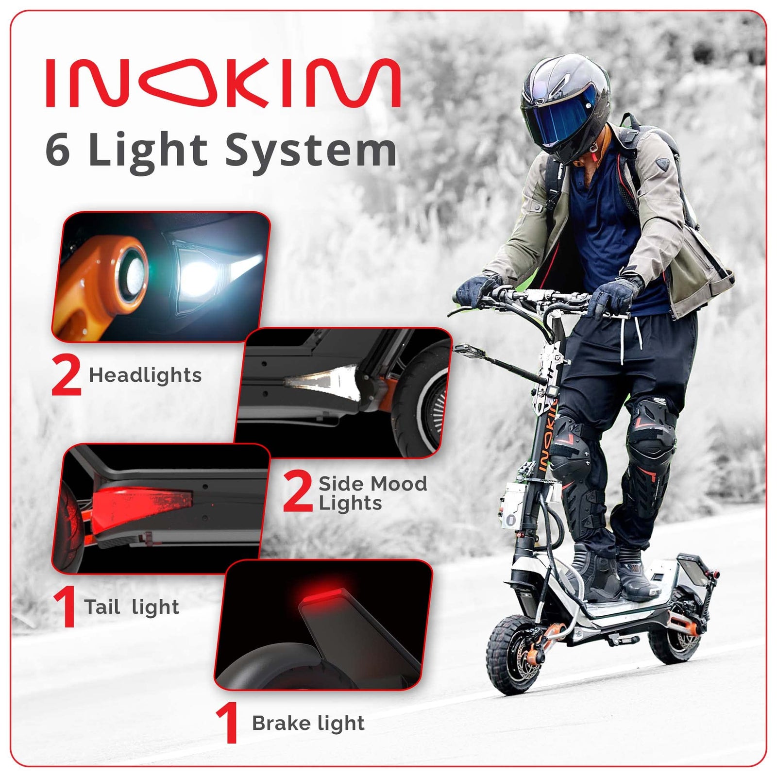 INOKIM - Oxo Super Scooter w/68 miles Max Operating Range & 40 Mph Max Speed - Black