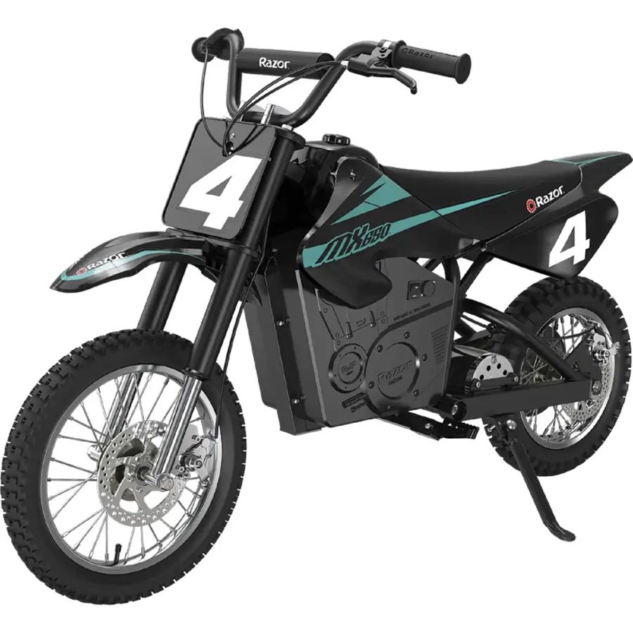 Razor - MX650 Dirt Rocket eBike w/ 10 miles Max Operating Range and 17 mph Max Speed - Black/Teal - 15165045