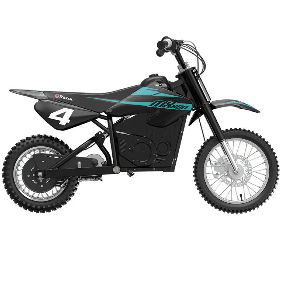 Razor - MX650 Dirt Rocket eBike w/ 10 miles Max Operating Range and 17 mph Max Speed - Black/Teal - 15165045