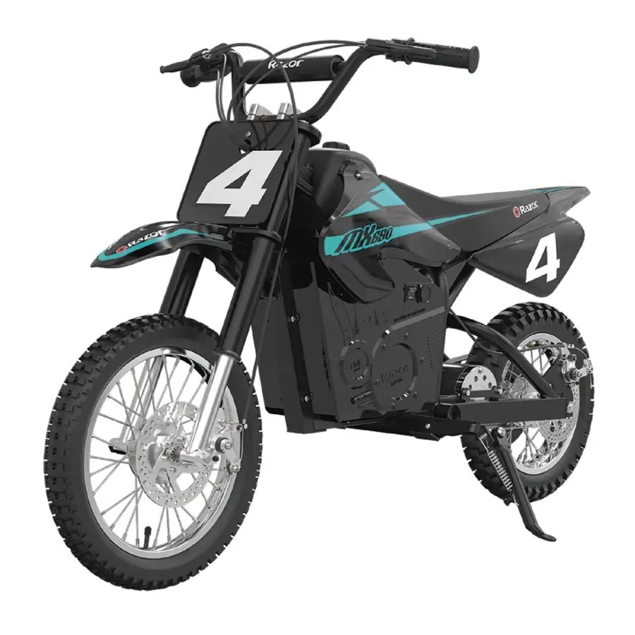 Razor - MX650 Dirt Rocket eBike w/ 10 miles Max Operating Range and 17 mph Max Speed - Black/Teal - 15165045