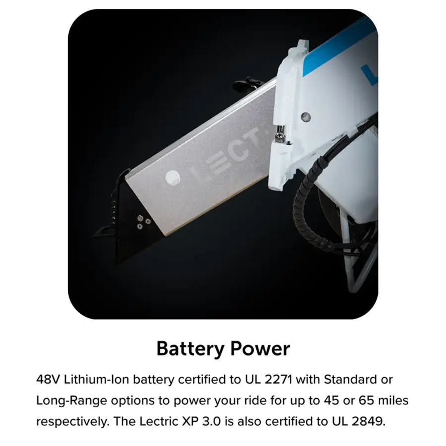 Lectric eBikes - XP Step-Thru 3.0 Foldable Long-Range eBike: 65 miles Max Operating Range & 28 mph Max Speed - Unisize - Black - 401-00878-B201