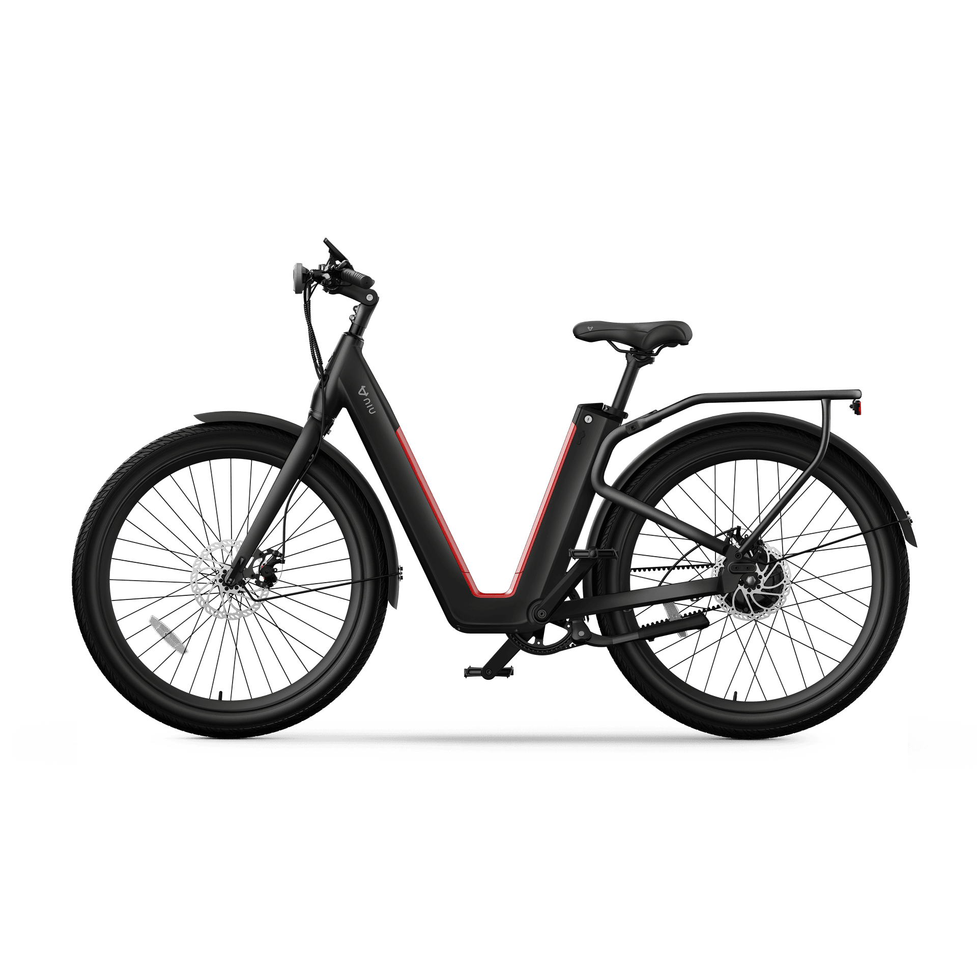 NIU - BQi-C3 Pro eBike w/ up to 90 miles Max Operating Range and 28 MPH Max Speed - Black - EBSL37B119