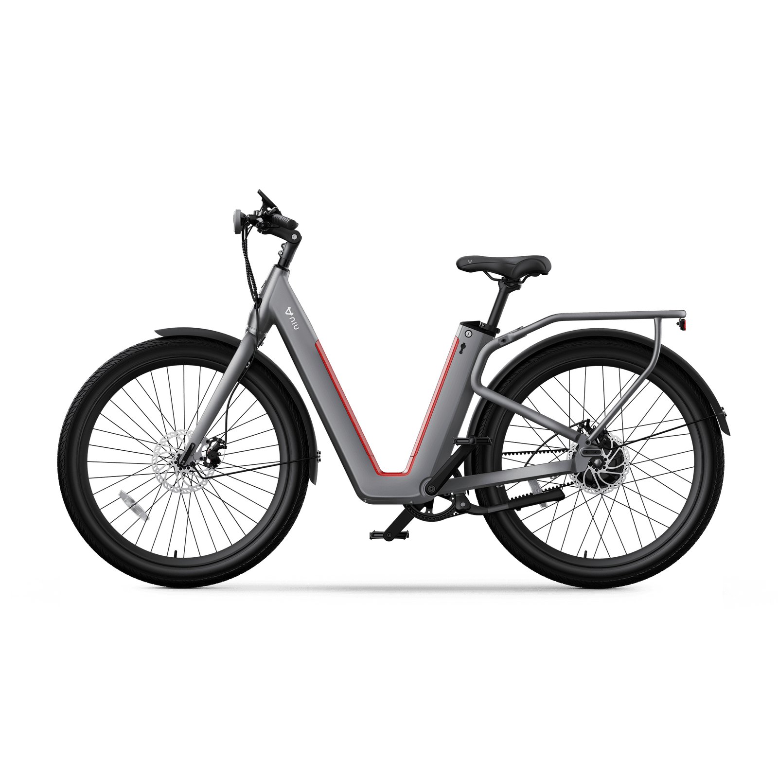 NIU - BQi-C3 Pro eBike w/ up to 90 miles Max Operating Range and 28 MPH Max Speed - Grey - EBSL37S119