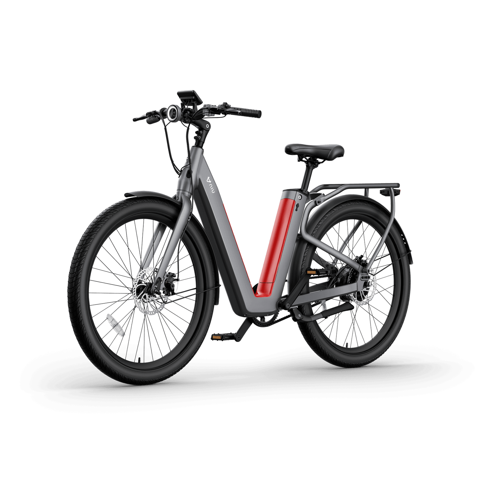 NIU - BQi-C3 Pro eBike w/ up to 90 miles Max Operating Range and 28 MPH Max Speed - Grey - EBSL37S119
