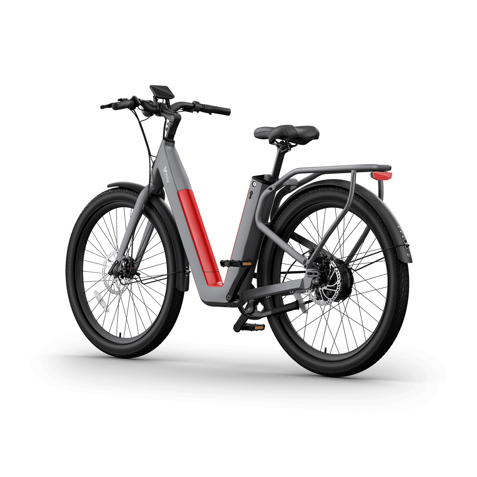 NIU - BQi-C3 Pro eBike w/ up to 90 miles Max Operating Range and 28 MPH Max Speed - Grey - EBSL37S119