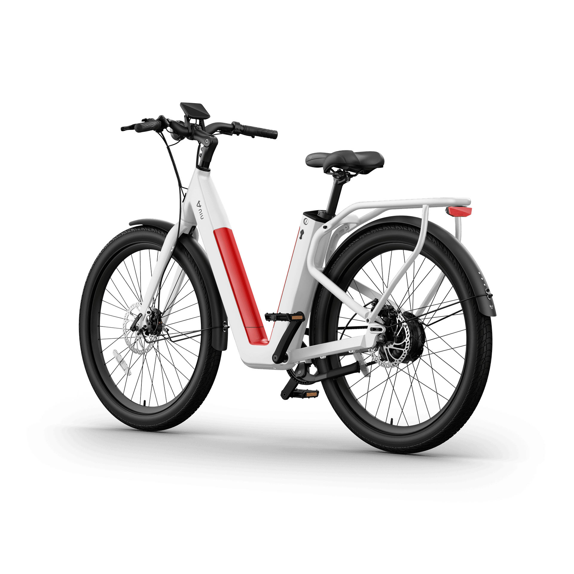 NIU - BQi-C3 Pro eBike w/ up to 90 miles Max Operating Range and 28 MPH Max Speed - White - EBSL37W119