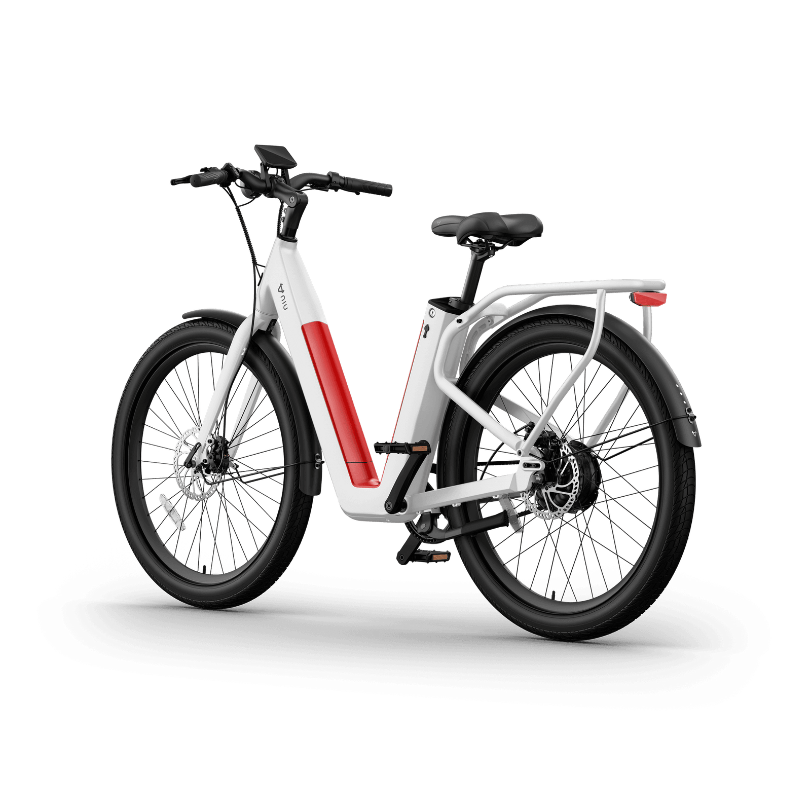 NIU - BQi-C3 Pro eBike w/ up to 90 miles Max Operating Range and 28 MPH Max Speed - White - EBSL37W119