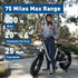 HiBoy - EX6 eBike w/ 75 mi Max Operating Range & 25 mph Max Speed - Black - EX6