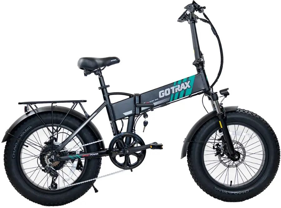 GoTrax - Z4 Pro Foldable Ebike w/ up to 50 mile Max Operating Range and 28 MPH Max Speed - Black - GT-Z4PRO