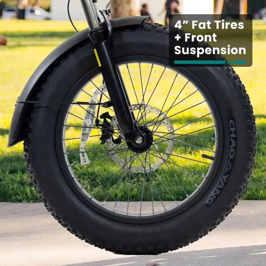 GoTrax - Z4 Pro Foldable Ebike w/ up to 50 mile Max Operating Range and 28 MPH Max Speed - Black - GT-Z4PRO