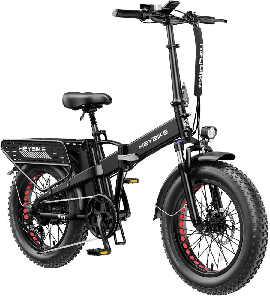 Heybike - Mars 2.0 Foldable E-bike w/ 45mi Max Operating Range & 28 mph Max Speed - Black - HBK-Mars-2.2-B