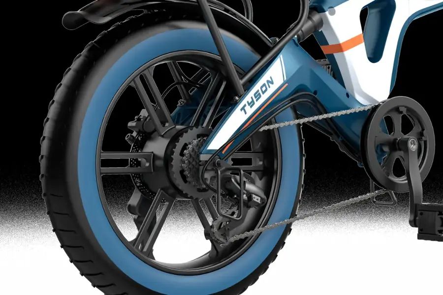 Heybike - Tyson Foldable E-bike w/ 55mi Max Operating Range & 28 mph Max Speed - Blue - HBK-TYSON-U