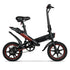 Hyper - Foldable Compact eBike w/ 15 mile Max Operating Range & 15.5 MPH Max Speed - Black - HYP-S36-5002