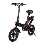 Hyper - Foldable Compact eBike w/ 15 mile Max Operating Range & 15.5 MPH Max Speed - Black - HYP-S36-5002