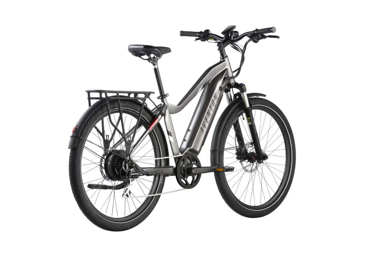 Aventon - Level.2 Commuter Step-Over eBike w/ up to 60 miles Max Operating Range and 28 MPH Max Speed -  Clay Grey - LCT001