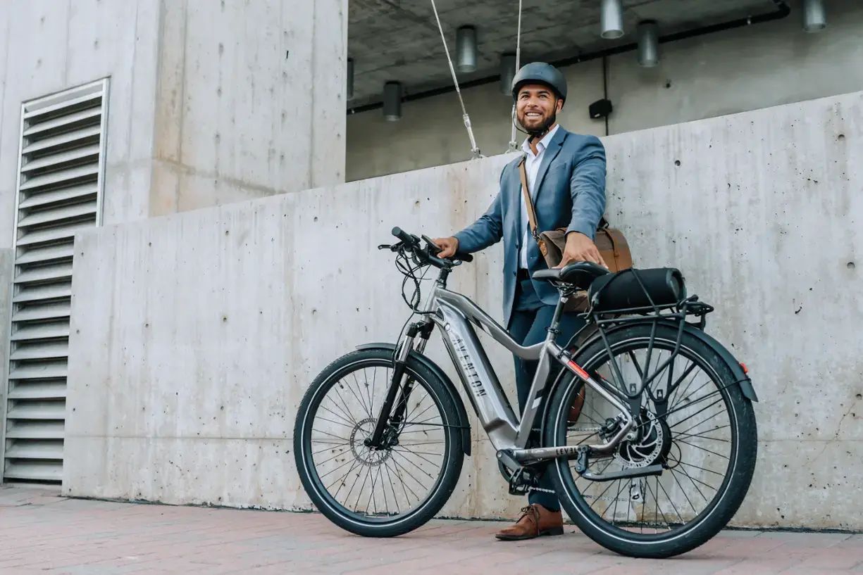 Aventon - Level.2 Commuter Step-Over eBike w/ up to 60 miles Max Operating Range and 28 MPH Max Speed -  Clay Grey - LCT001