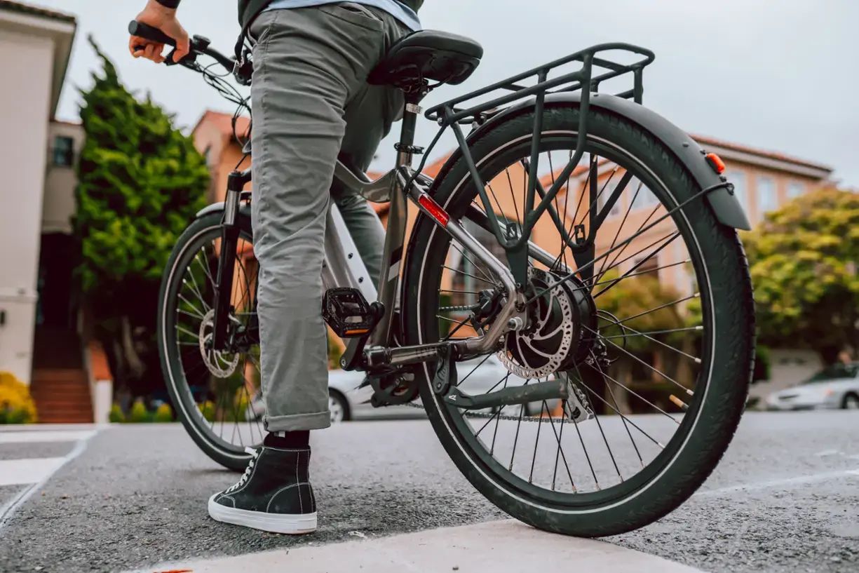 Aventon - Level.2 Commuter Step-Over eBike w/ up to 60 miles Max Operating Range and 28 MPH Max Speed -  Clay Grey - LCT001