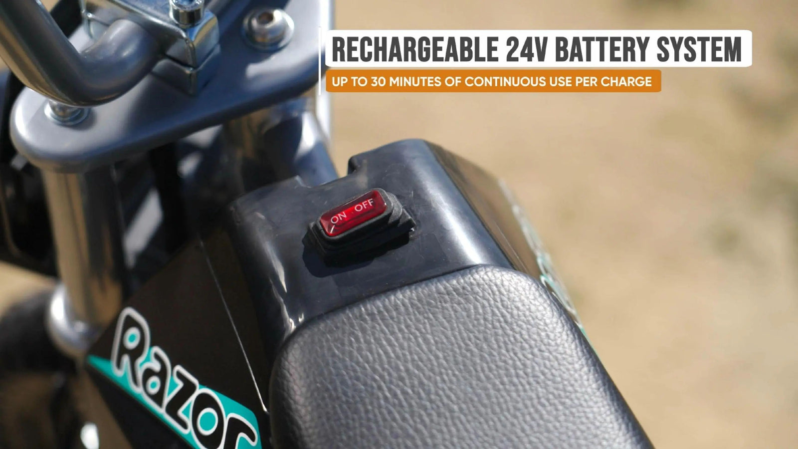 Razor - Dirt Rocket eBike MX350 w/ 7 miles Max Operating Range and 14 mph Max Speed - Teal/Black - 15128045