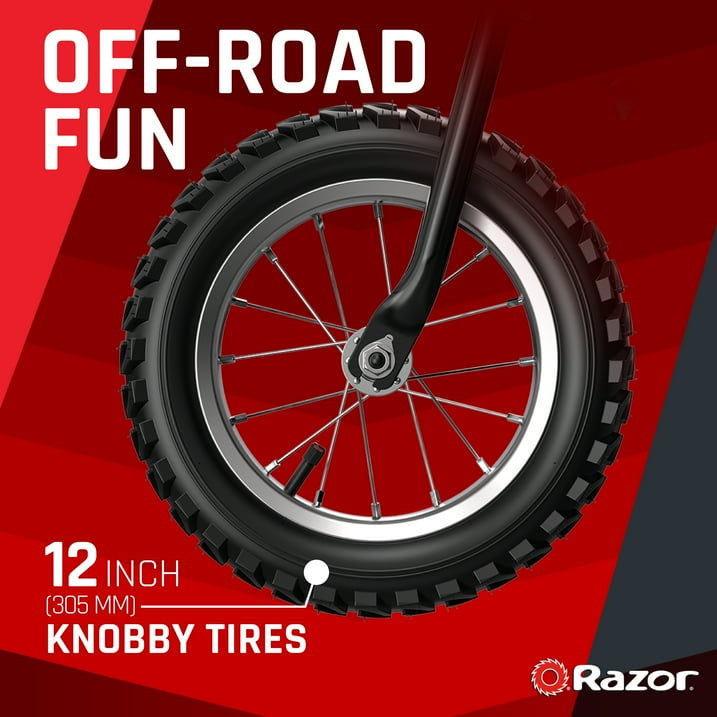 Razor MX125 Dirt Rocket eBike w/ 5.3 Miles Max Operating Range and 8 mph Max Speed - Black