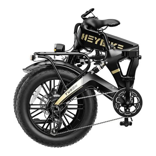 Heybike - Tyson Foldable E-bike w/ 55mi Max Operating Range & 28 mph Max Speed - Black - HBK-Tyson-B