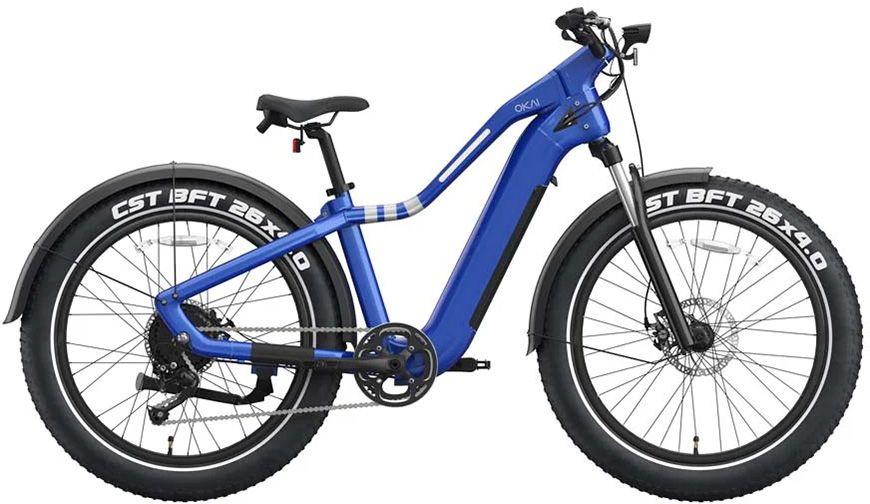 OKAI - Ranger Electric Bike w/45 Miles Max Operating Range and 28 mph Max Speed - Mariner Blue