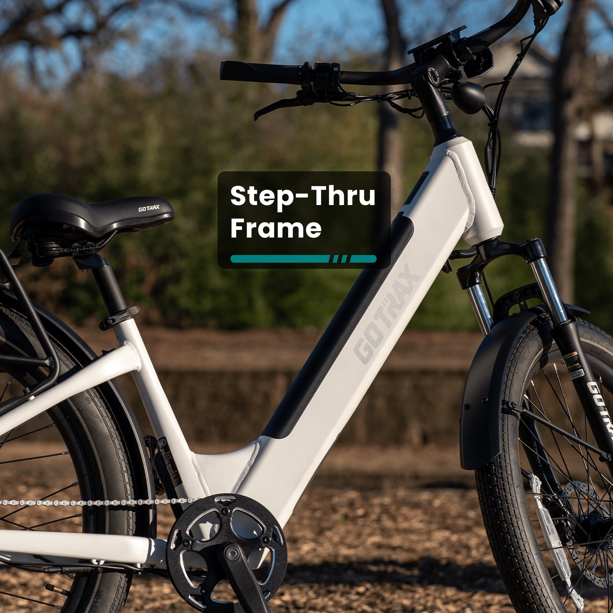 GoTrax - CTI Step Over eBike w/ 40.5mi Max Operating Range and 20mph Max Speed - White - GT-CTi350SO-WHI
