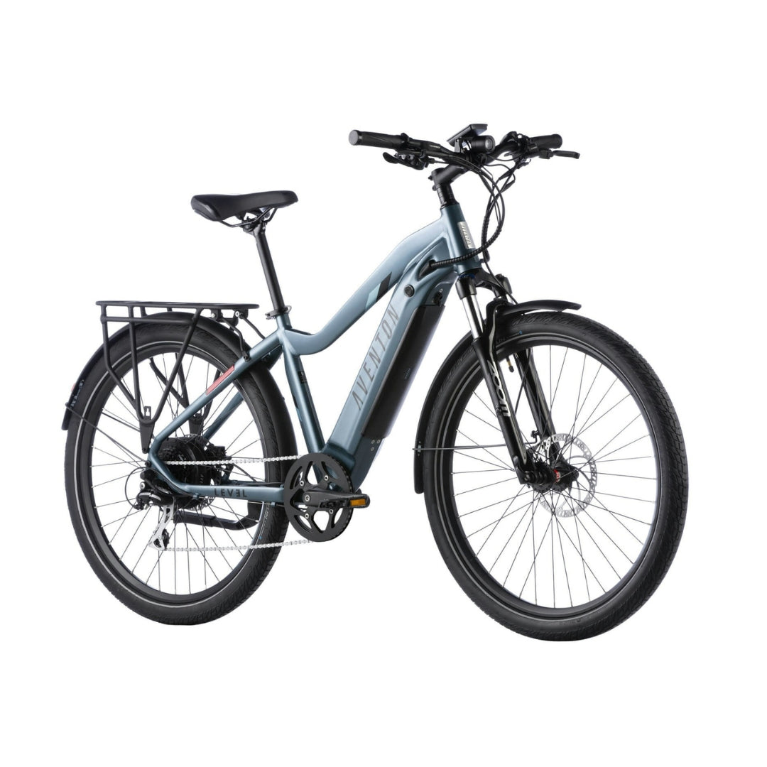 Aventon - Level.2 Commuter Step-Over eBike w/ up to 60 miles Max Operating Range and 28 MPH Max Speed - Glacier - LCT003