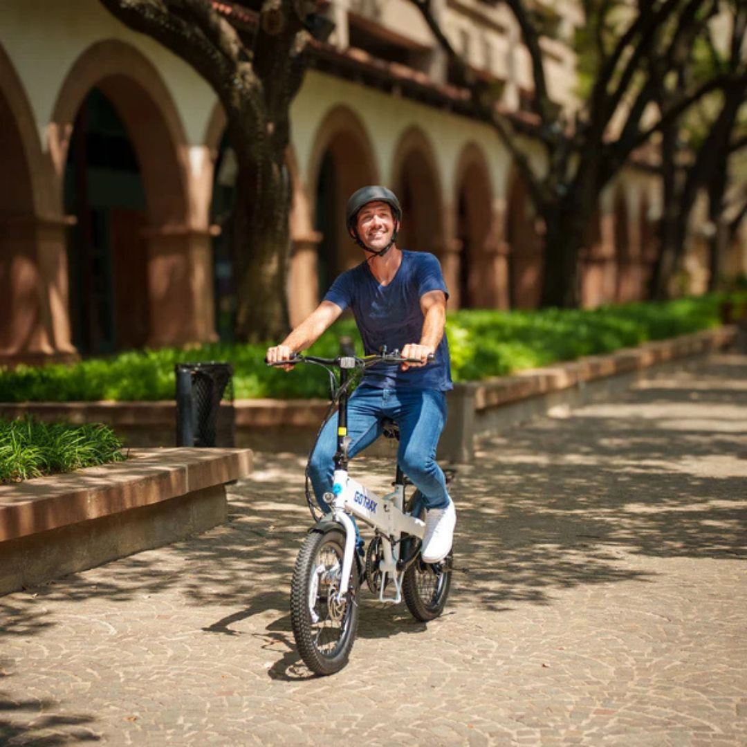 GoTrax - Z4 LITE Folding eBike w/ 25mi Max Operating Range and 20mph Max Speed - White - GT-Z4LITE