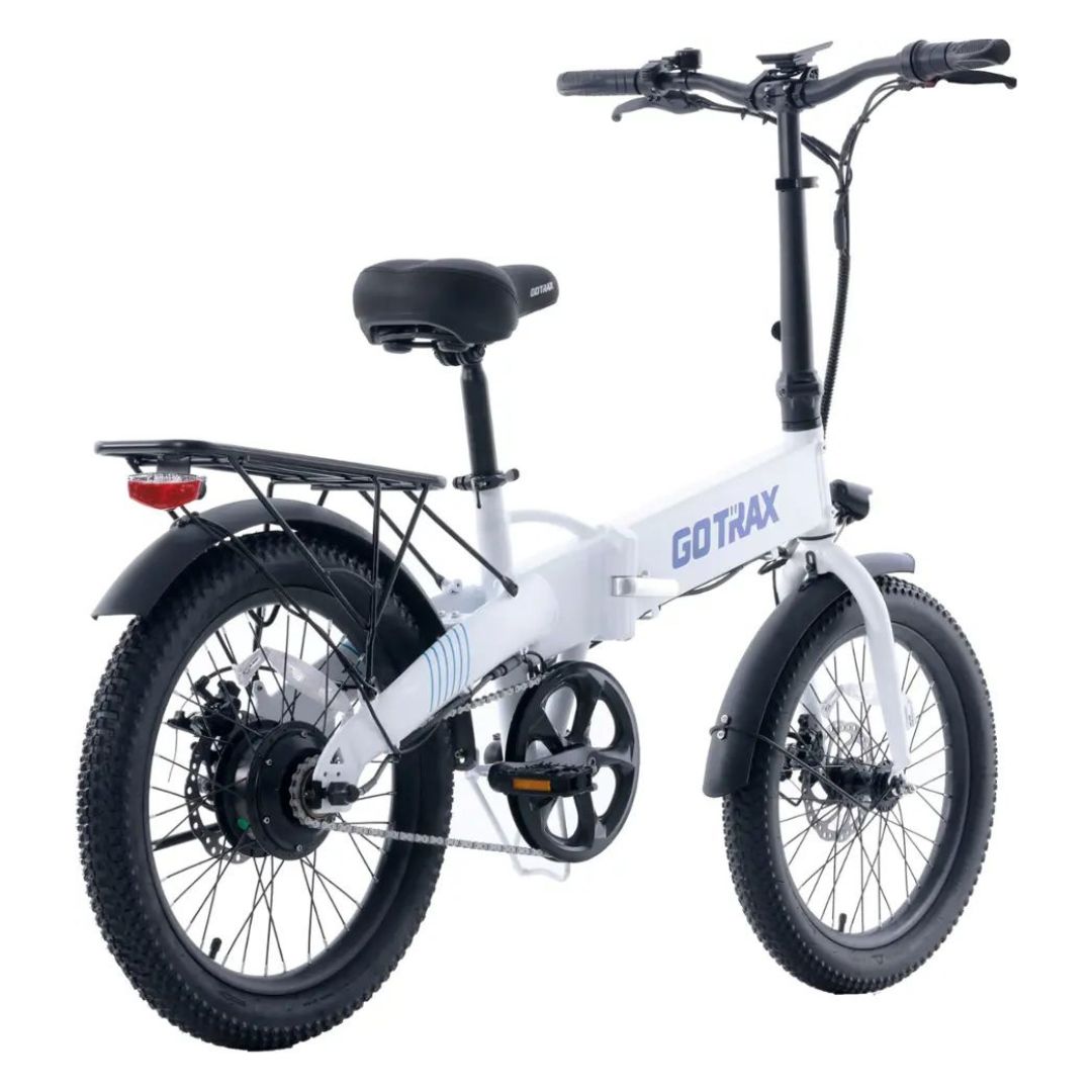 GoTrax - Z4 LITE Folding eBike w/ 25mi Max Operating Range and 20mph Max Speed - White - GT-Z4LITE
