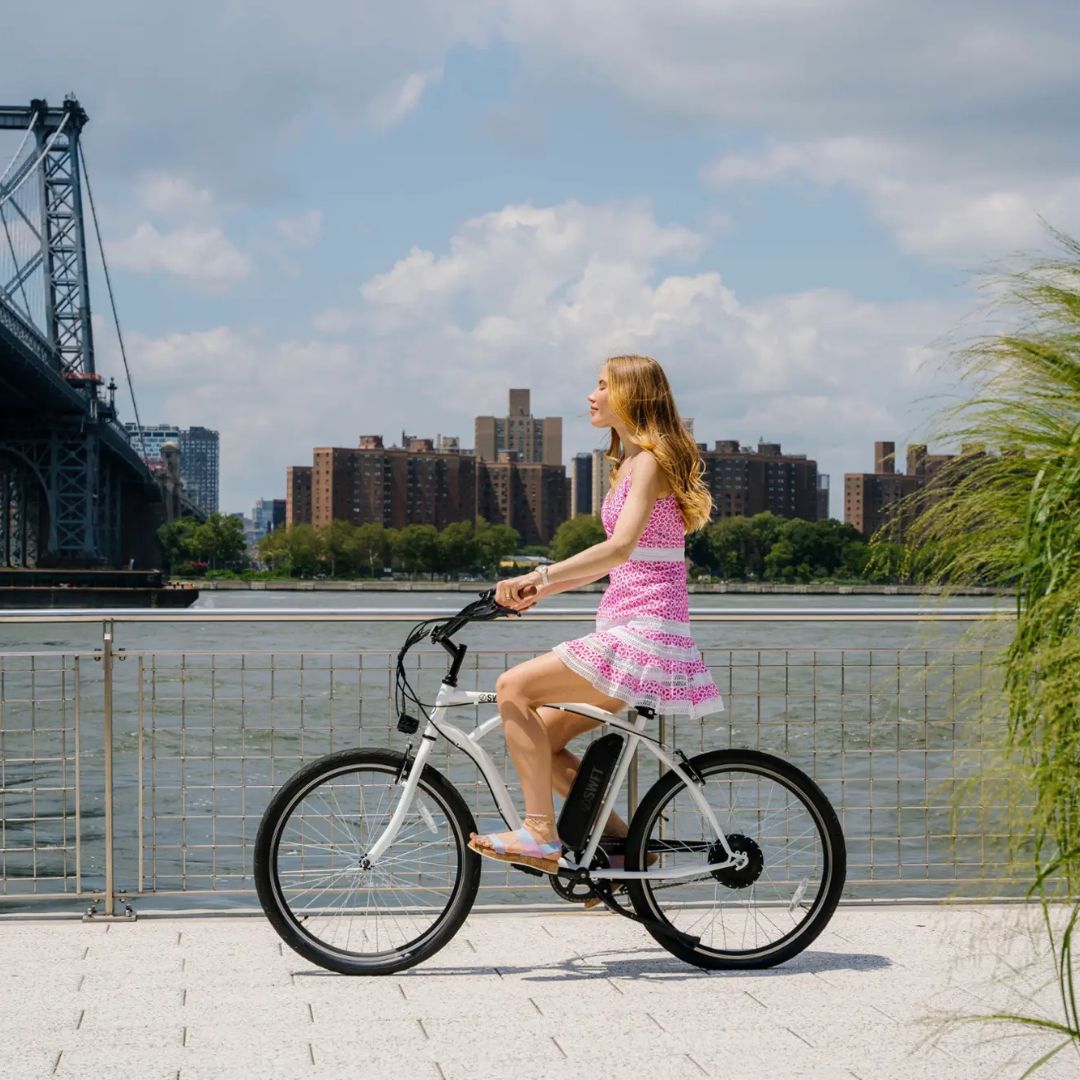 SWFT FLEET eBike w/ 37.2mi Max Operating Range & 19.8 mph Max Speed - White - SWFT-FLEET-WHT