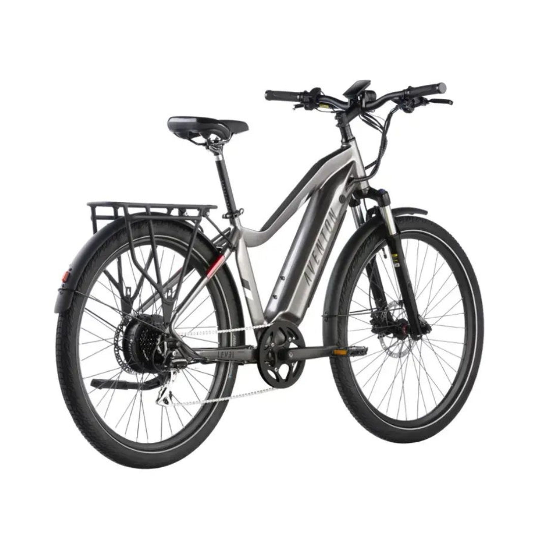 Aventon - Level.2 Commuter Step-Over eBike w/ up to 60 miles Max Operating Range and 28 MPH Max Speed -  Clay Grey - LCT001
