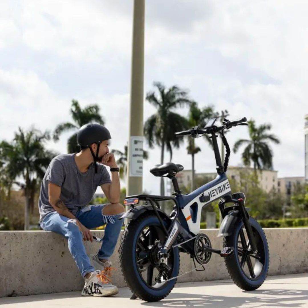 Heybike - Tyson Foldable eBike w/ 55mi Max Operating Range & 28 mph Max Speed - Blue - HBK-TYSON-U
