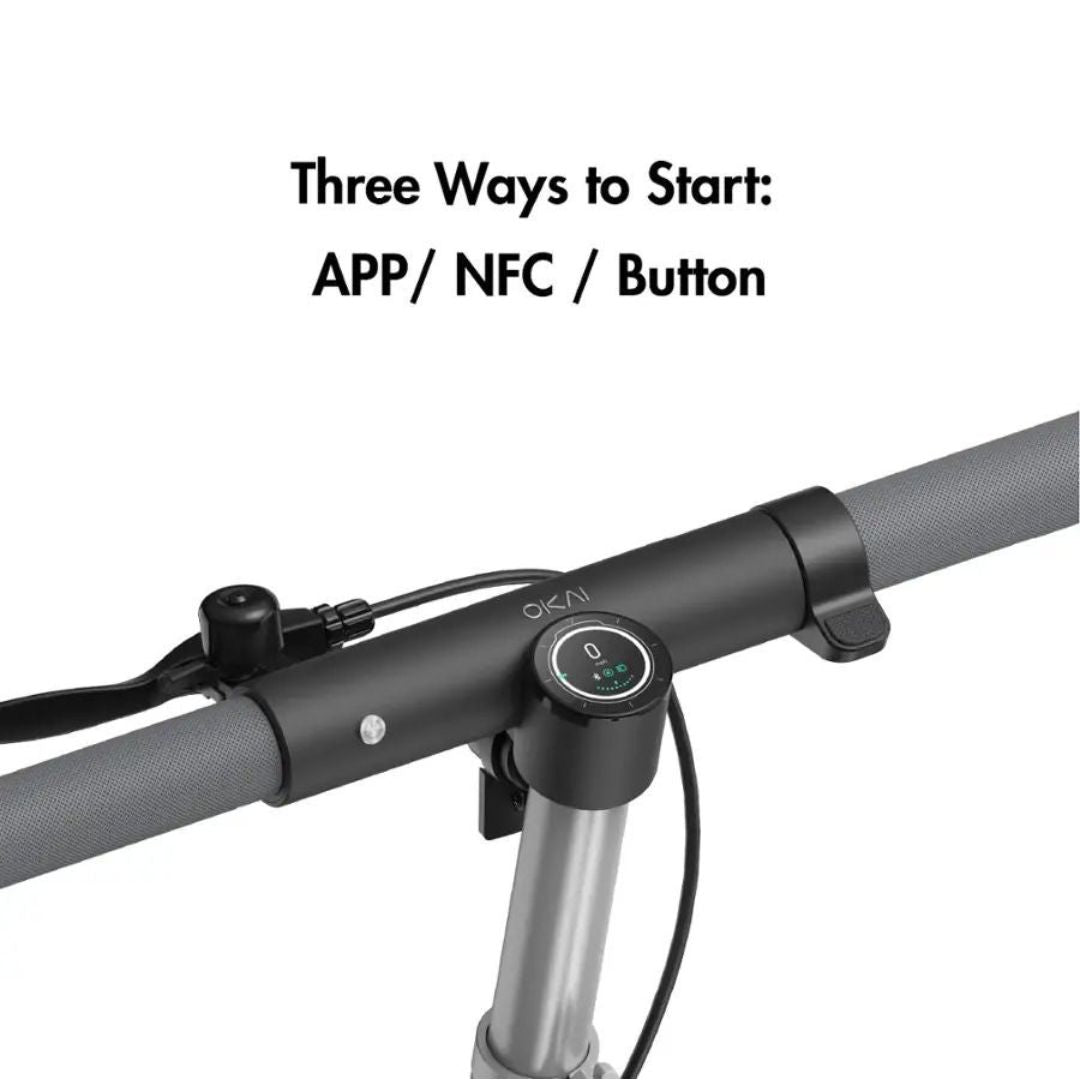 OKAI - NEON Pro Foldable Electric Scooter w/ 50 Miles Max Operating Range & 20 mph Max Speed - Black - ES30-BLACK - Good Condiiton