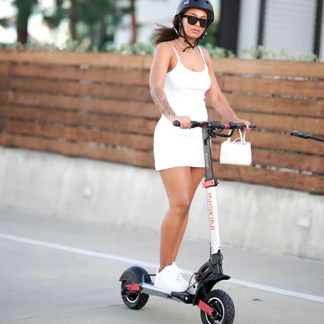 INOKIM - Quick4 Super Scooter w/44 miles Max Operating Range & 25 mph Max Speed - Silver - Excellent Condition