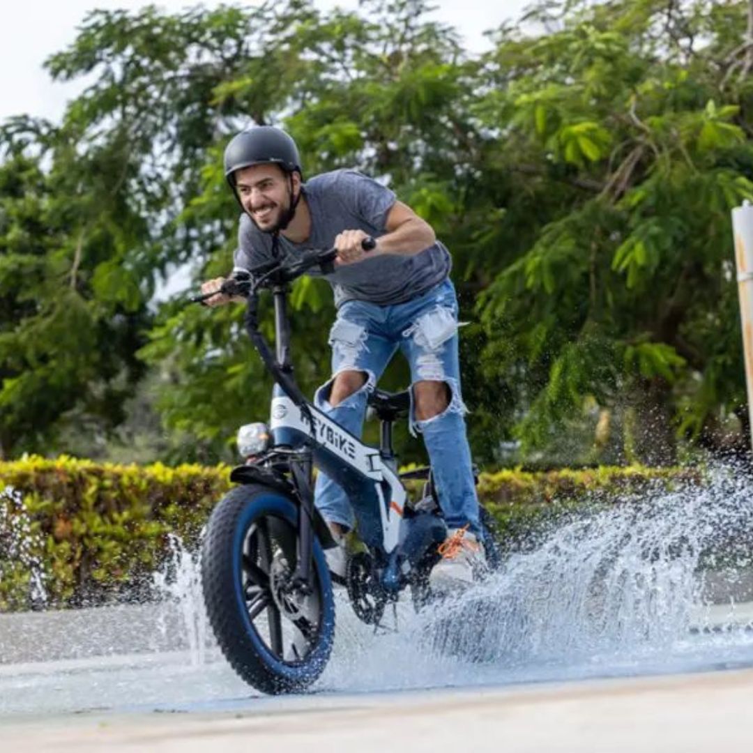 Heybike - Tyson Foldable eBike w/ 55mi Max Operating Range & 28 mph Max Speed - Blue - HBK-TYSON-U