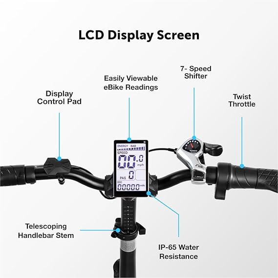 Lectric eBikes - XP Step-Thru 3.0 Foldable Long-Range eBike: 65 miles Max Operating Range & 28 mph Max Speed - Unisize - Black - 401-00878-B201