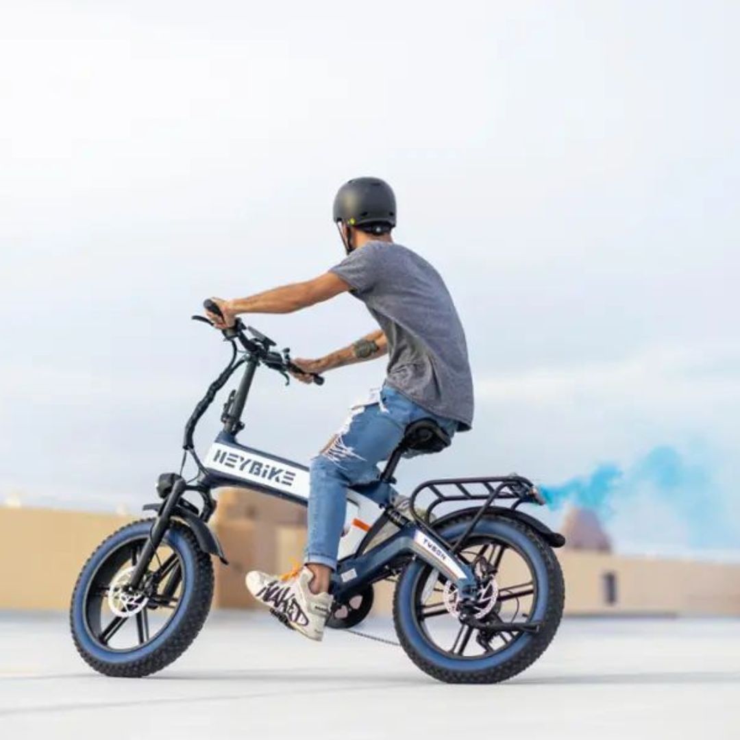 Heybike - Tyson Foldable eBike w/ 55mi Max Operating Range & 28 mph Max Speed - Blue - HBK-TYSON-U