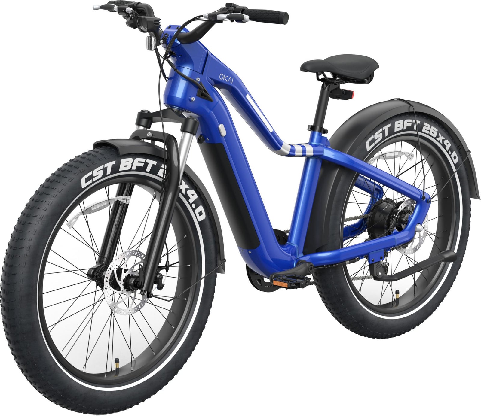 OKAI - Ranger Electric Bike w/45 Miles Max Operating Range and 28 mph Max Speed - Mariner Blue