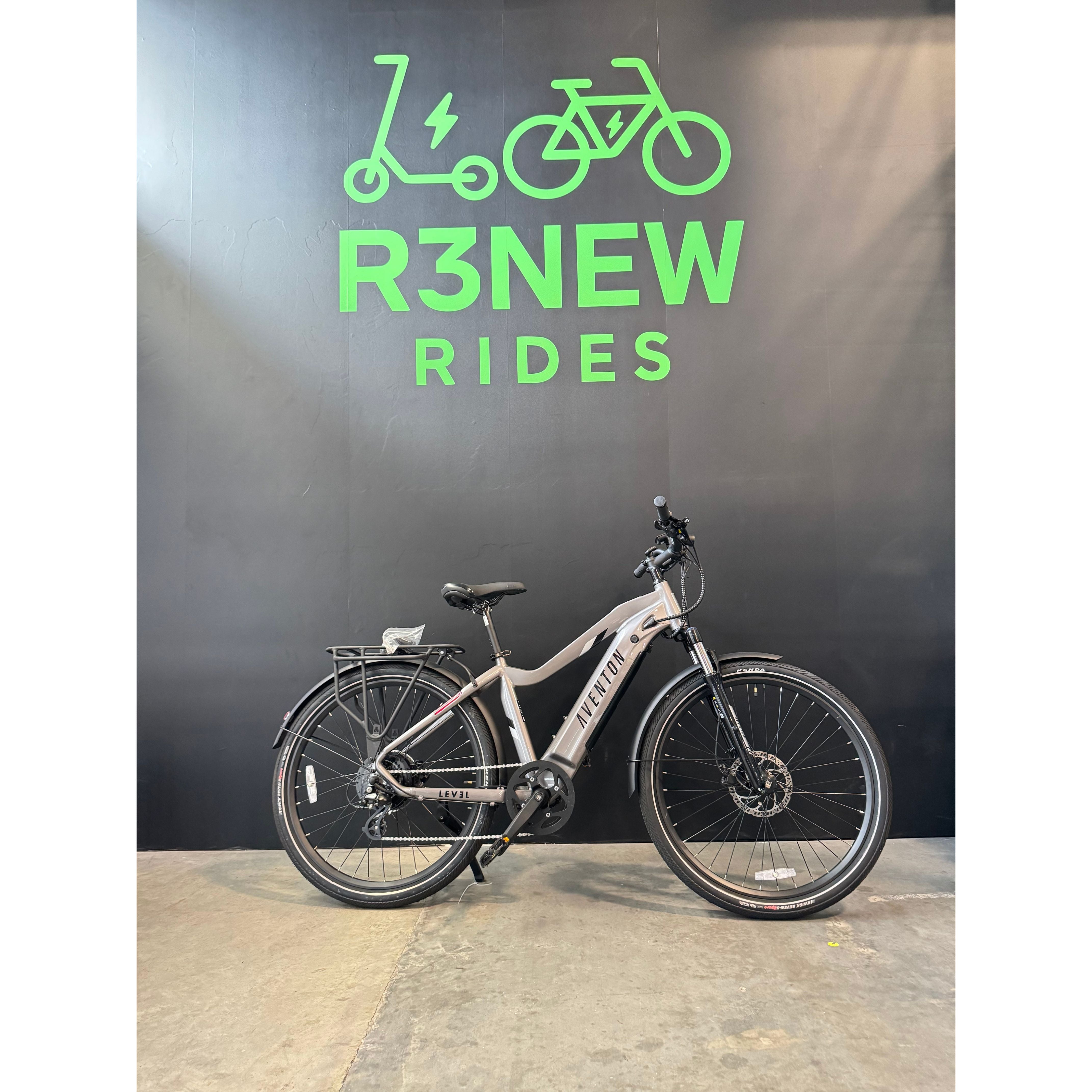 Aventon - Level.2 Commuter Step-Over eBike w/ up to 60 miles Max Operating Range and 28 MPH Max Speed -  Clay Grey - LCT001